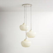 Rivrona Ribbed Glass 3-Light Chandelier - Sculptural Modern Lighting for Home